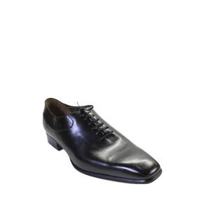 Tardini Mens Leather Slip On Lace Up Whole Oxfords Black Size 11